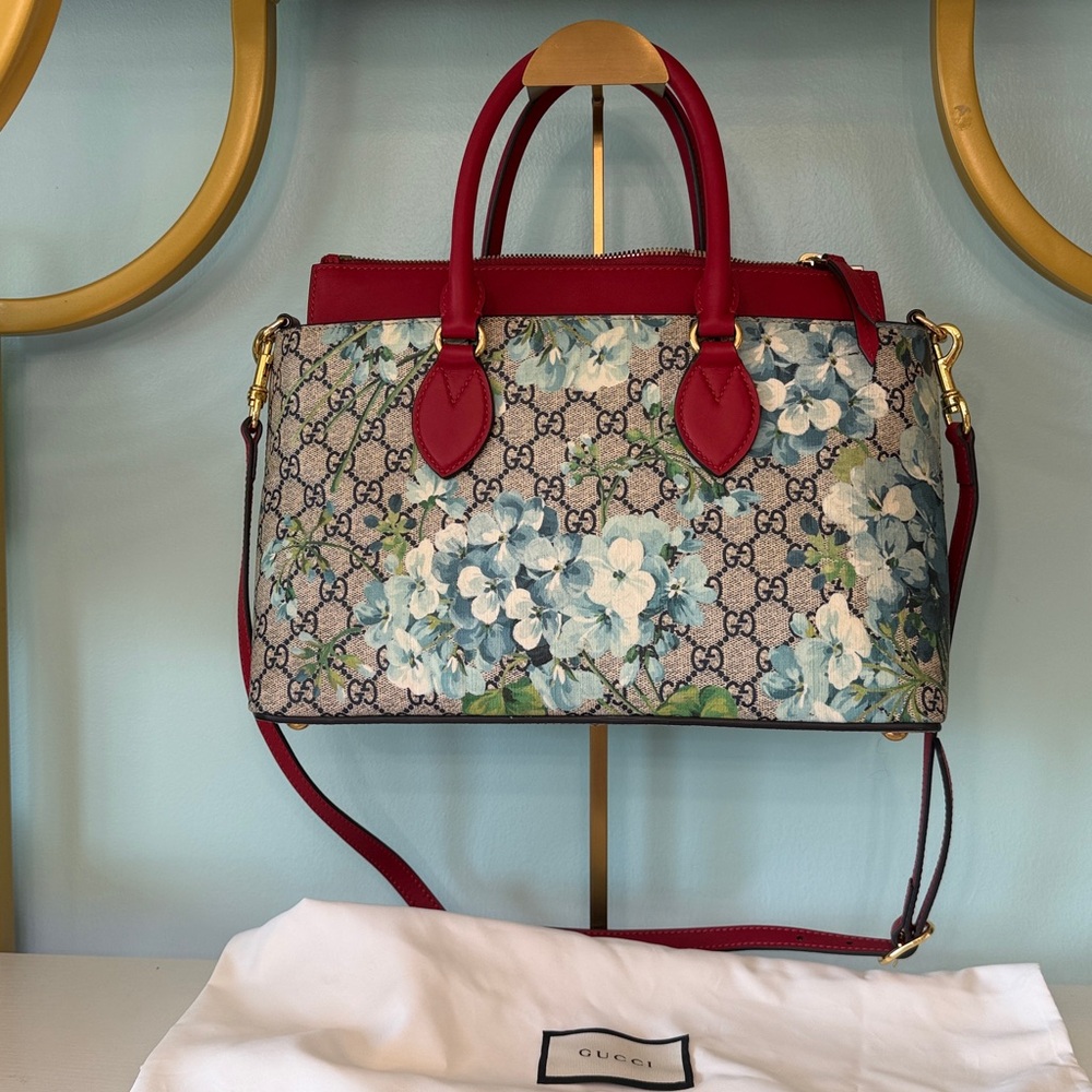 Gucci Bloom Satchel Bag with Crossbody Strap